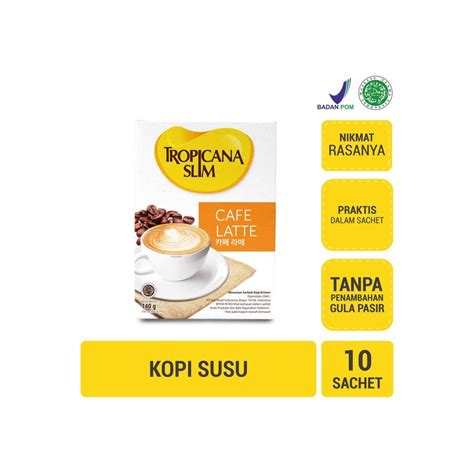 Jual Tropicana Slim Caffe Latte Sugar Free Drink Kopi Rendah Gula