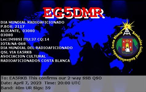 Diploma a un solo contacto Día Mundial del Radioaficionado