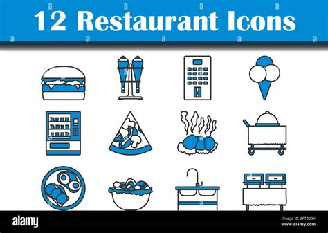 Restaurant Icon Set Stock Vector Image Art Alamy