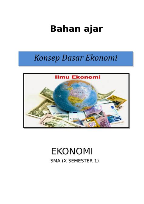 Bahan Ajar Konsep Ekonomi Bahan Ajar Ekonomi Sma X Semester