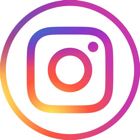 instagram logo circle outline icon ig app transparent background