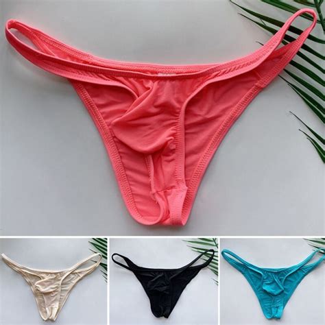 New Seamless Gay Underwear Ultra Thin Ice Silk Male Briefs Sexy Transparent Low Waist Seamless