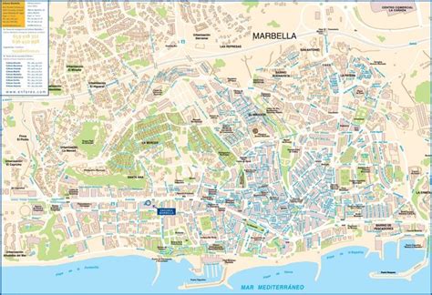 Marbella Tourist Map Marbella Map Of Spain Puerto Banus Tourist Map