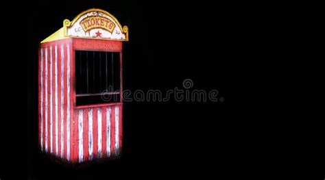 Old Ticket Booth At Carnival Or Circus For Fun Stock Photo Image Of