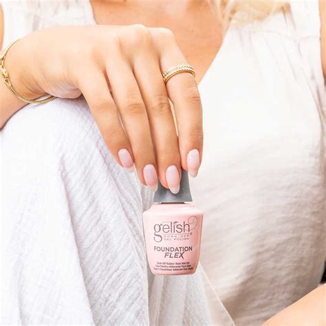 Gelish nutirpinama kaučiukinė gelinio lako bazė ml Foundation Flex Light Nude ml