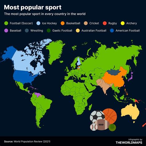 The Most Popular Sport In Every Country In The Maps On The Web