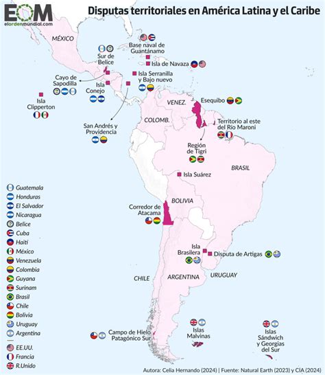 Las disputas territoriales en América Latina y el Caribe Mapas de El Orden Mundial EOM