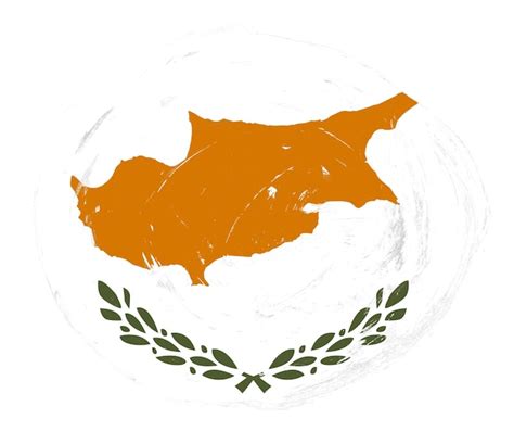 Premium Photo Cyprus Flag Painted On A Distressed White Stroke Brush