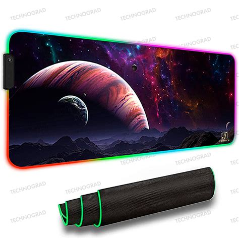 Коврик для мышки большой с RGB подсветкой. Игровой коврик для мыши и ...