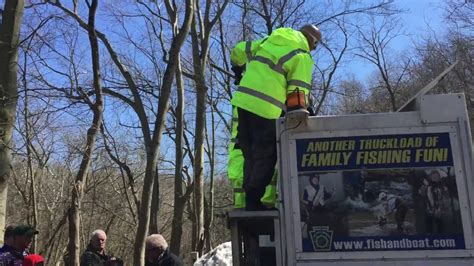 Trout Stocking Of Wissahickon Creek Youtube