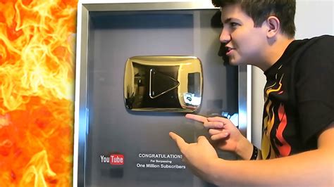 The Golden Youtube Gift Million Subscriber Plaque Youtube