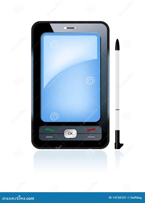 Black PDA stock vector. Illustration of computer, concept - 14150101