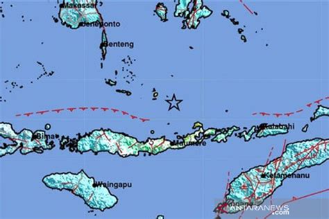 Bmkg Gempa Larantuka Disebabkan Aktivitas Sesar Di Laut Flores