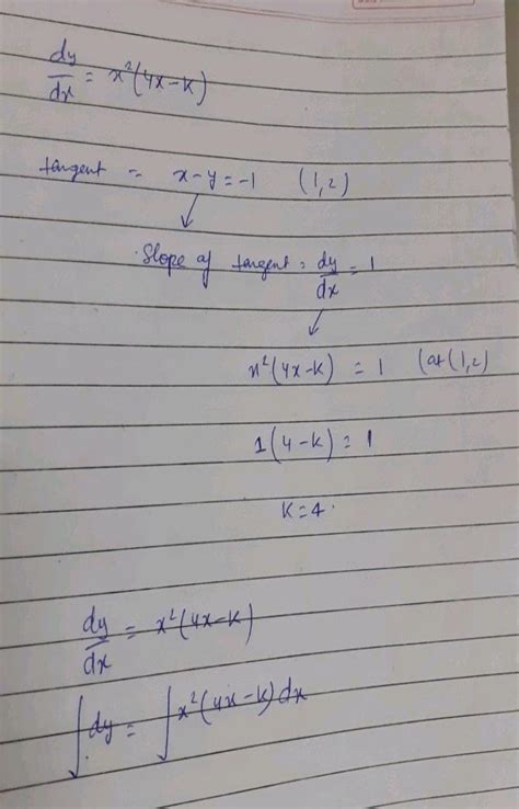 7 The Gradient Of A Curve Any Point X Y On It Is Given By Frac{mathrm{d} Y}{mathrm