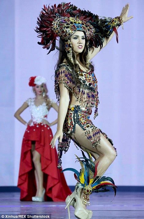 Miss Bikini Universe Finalists Compete In Glittering Pageant In China Daily Mail Online