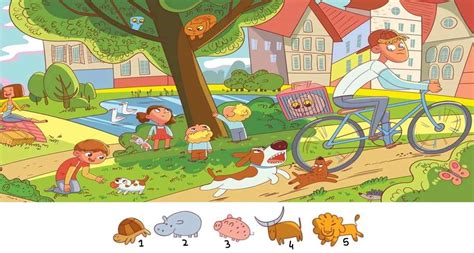 Picture Puzzle: Find all animals in the image in 11 seconds