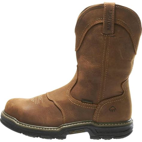 Men's Wolverine Boots, Steel Toe, Brown, Round Toe - Chick Elms Grand