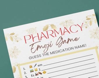 Pharmacy Drug Emoji Game - Etsy