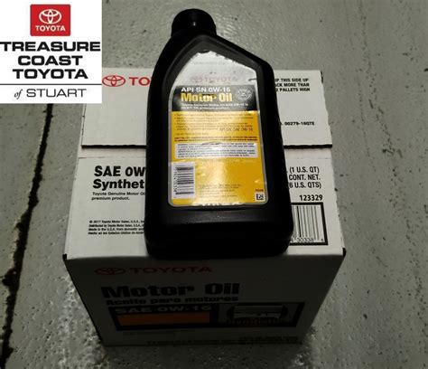 NEW OEM TOYOTA 0W16 GENUINE MOTOR OIL CASE OF 6 QUARTS | eBay