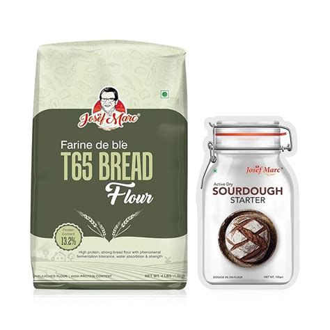 Josef Marc T65 Bread Flour 4lbs 18kg With Active Dry Sourdough