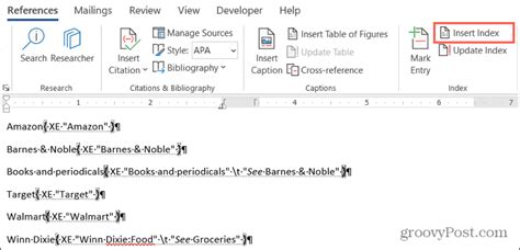 How To Create An Index In Microsoft Word