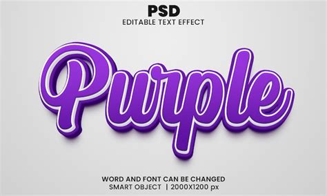 Premium Psd Purple 3d Editable Text Effect Premium Psd With Background