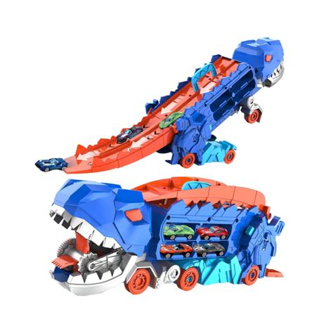 Caminhão Ultimate T Rex Transporte Pista 2 Carrinhos Maleta - Caminhão Transporte Dinossauro T-Rex Ultimate Cegonha Pista Carrinhos ...