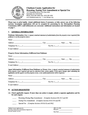 Fillable Online Thempc Rezoning Zoning Text Amendment Or Special Use