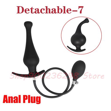 Inflated Anal Plug Gay Big Ass Dilator Expansion Buttplug Sexy Toy Men Prostate Massage Bdsm G