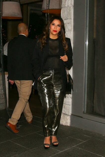 Eva Longoria Tendance En Haut Transparent Qui D Voile Sa Lingerie Et Pantalon M Tallis Elle