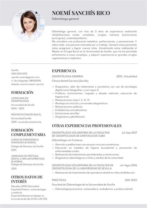 Pin En Plantillas De Cv Y Ejemplos Por Profesiones