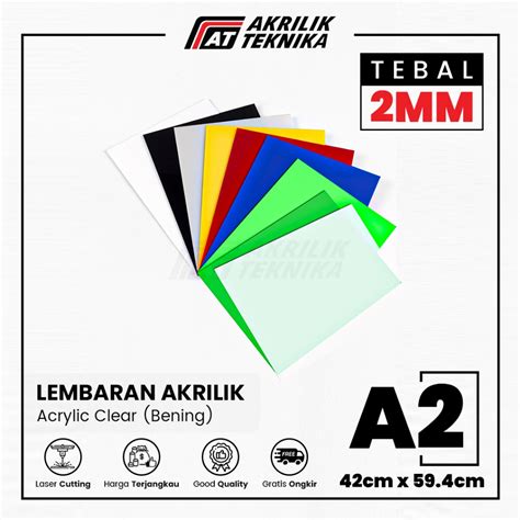 Jual Acrylic Sheet Lembaran Akrilik Clear Bening Hitam Putih Merah