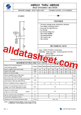 HER207 Datasheet(PDF) - Zowie Technology Corporation