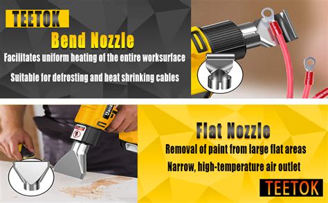 Cordless Heat Gun For Dewalt V Max Battery Hot Air Gun With Nozzles Temp Settings Max