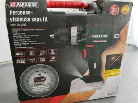 Parkside perceuse visseuse sans fil pabs 20 li d5 20v sans b à Clichy