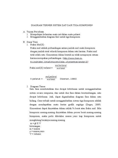 Diagram Terner Sistem Zat Cair Tiga Komponen Fix Pdf