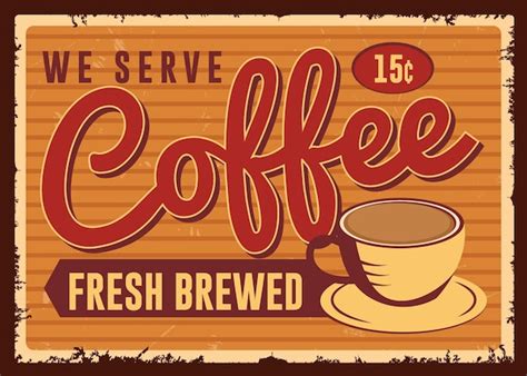 Premium Vector Coffee Shop Advertisement Retro Promo Poster Vector Design
