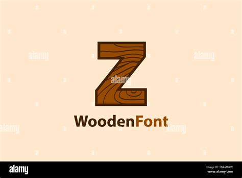 Abstract Letter Z Logo With Wood Grain Texture Design Concept Modern