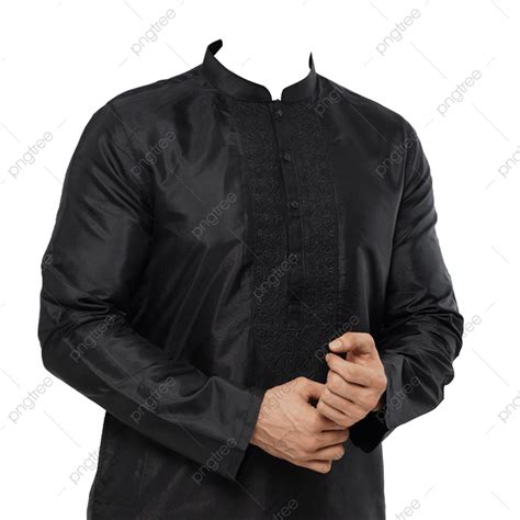 Panjabi Psd Png Picture Formal Mens Casual Full Black Panjabi Png And