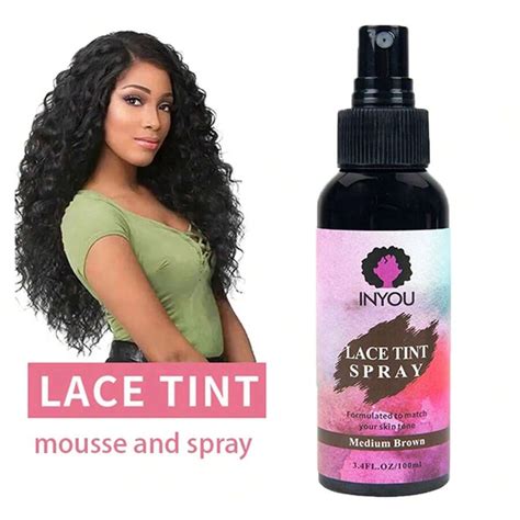 Lace Tint Spray For Wigs Waterproof Lace Tint Melting Mousse Spray