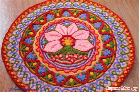 Цветочный коврик - Вязание - Страна Мам