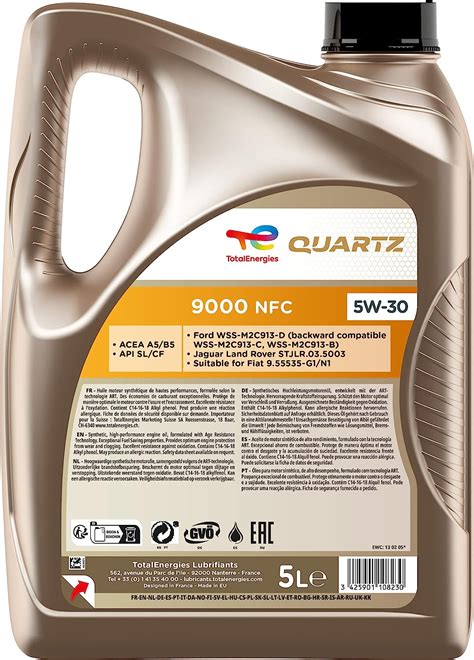 Total Quartz Nfc W Litres Engine Lubricating Oil Ebay