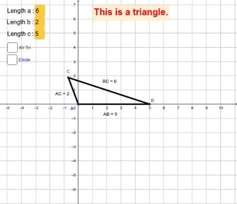 Triangle Inequality Geogebra