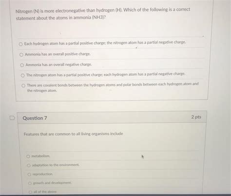 Solved 2 Pts D Question 4 A Covalent Bond Is Likely To Be