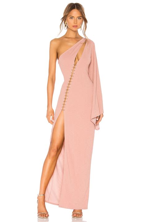 Michael Costello X Revolve Luna Gown In Blush Revolve