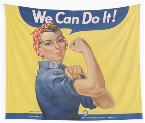 "Iconic Rosie the Riveter Poster" Wall Tapestries by reapolo | Redbubble