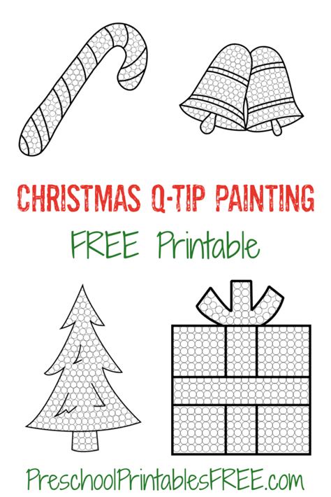 Christmas Q Tip Painting For Preschoolers Printable Free Preschool