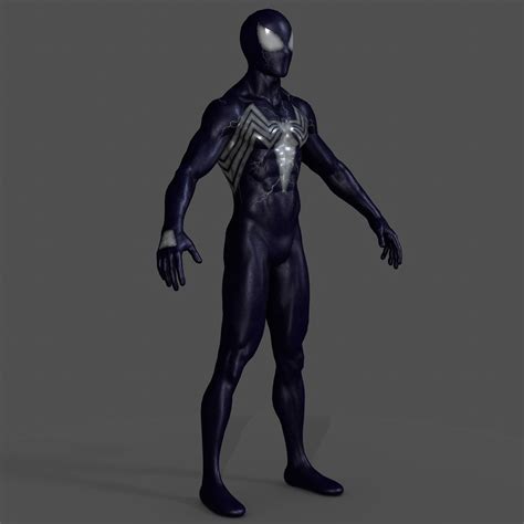 3d Model Spider Man Symbiote Suit Vr Ar Low Poly Cgtrader