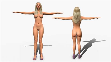 Kaylee Naked No Rig D Model Turbosquid
