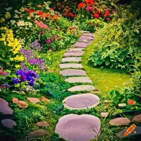 flower garden path